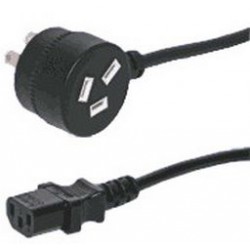 1m Piggyback IEC power cable